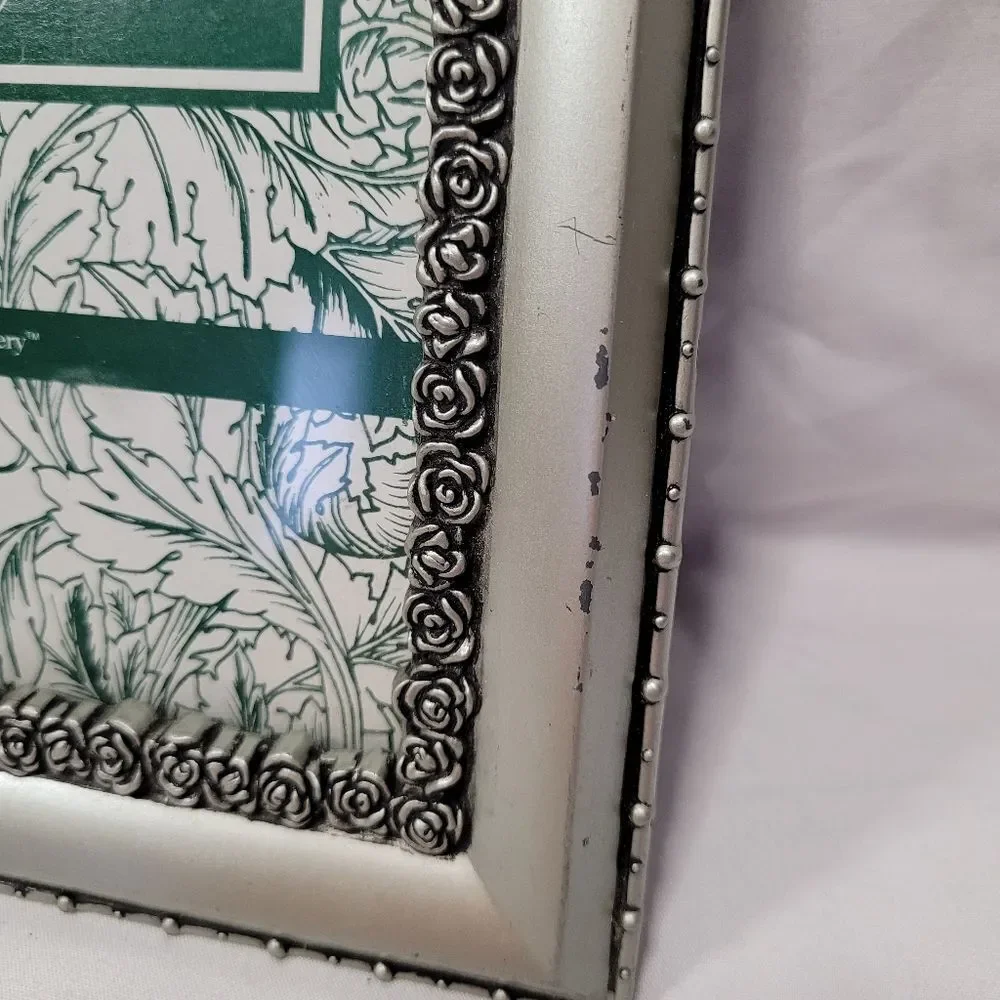 Burnes Of Boston Silver-Tone Ornate Brass Picture Frame